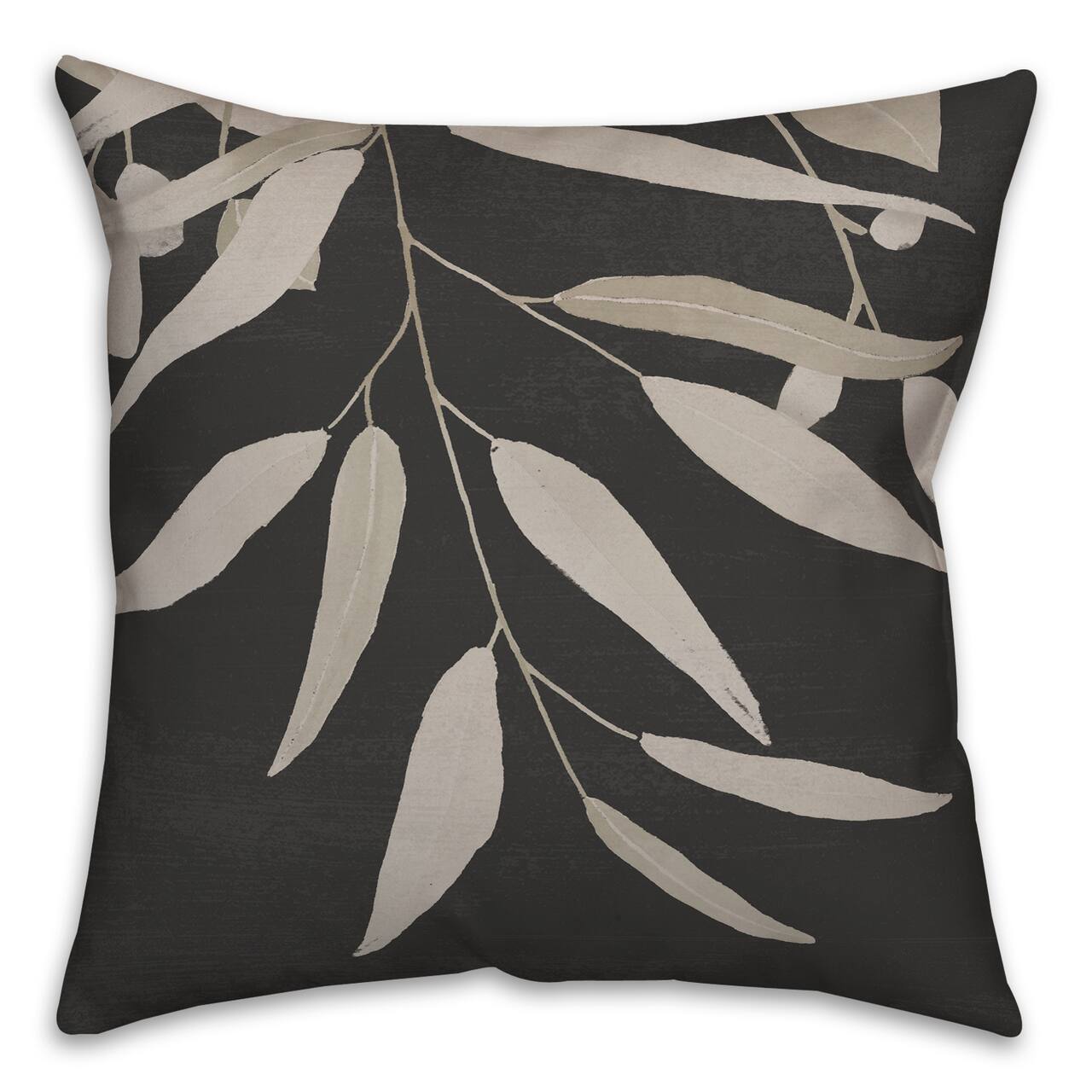 Black and White Greenery I 18" x 18" Throw Pillow